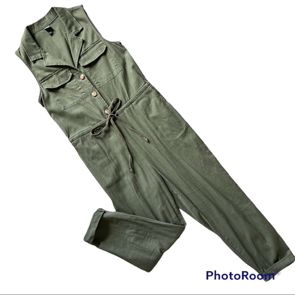 Green jump suit